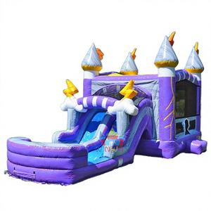 WINWAYTOYS Château Gonflable Commercial en PVC 0,55 mm Combo Maison de Rebond pour Enfants, Location pour Fêtes, Capacité <500 kg, 0-10 Personnes - Product Image 1