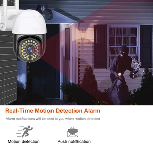 กล้องวงจรปิดไร้สายระบบรักษาความปลอดภัยด้วยระบบกล้องวงจรปิด CCTV ระบบรักษาความปลอดภัยด้วยพีทีแซดที่มองเห็นในเวลากลางคืนมีเซ็นเซอร์ส่งสัญญาณเสียงสองทางแบบให้5MP 3MP 8MP - Product Image 5