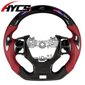 Volant personnalisé en fibre de carbone rouge Rioja avec LED RPM pour Lexus IS ISF RC RCF IS200 IS250 IS300 IS350 RC200 <span class=keywords><strong>RC300</strong></span> RC350 - Product Image 1