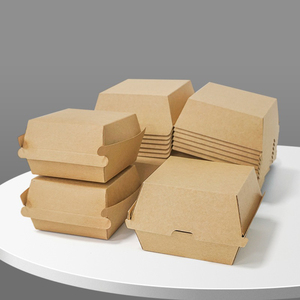 Embalaje de papel Kraft desechable personalizado, caja de pepitas de comida rápida para llevar, <span class=keywords><strong>hamburguesa</strong></span>, pollo - Product Image 4