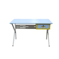Escritorio de Oficina Minimalista con Patas Metálicas en Forma de K y Superficie Personalizable para Oficina y Sala de Estudio