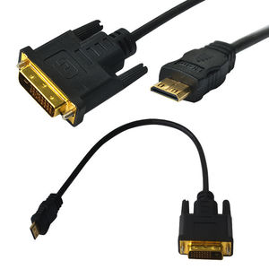 Câble adaptateur Mini HDMI vers DVI 24+1 mâle 0,3 m pour connexion HDMI d'ordinateur portable - Product Image 1