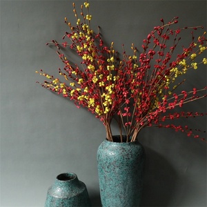 Kunststoff PE gelbe Frühjahrsblume Forsythia Zweigblume <span class=keywords><strong>Winter</strong></span>-Jasminblume für Hochzeitsfeier-Dekoration - Product Image 4
