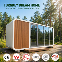Cabane de luxe préfabriquée Apple Cabin, pod de glamping modulaire prêt à l'installation, mini-maison moderne, cabane mobile pour complexe hôtelier en plein air