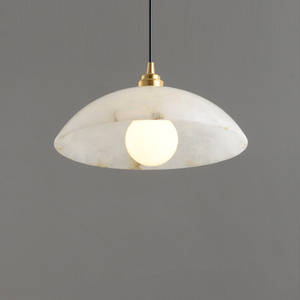 Candelabro colgante de alabastro nórdico, candelabro de alabastro barato, luces colgantes de alabastro, cocina - Product Image 2