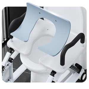 Electric Height Adjustable <b>Commode</b> <b>Chair</b> YC131 Folding For Elderly Patients With Handrail Support - Product Image 2