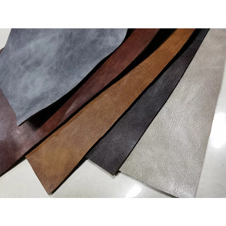 High Quality Hot Sale Custom 100% Polyester Flame Retardant Woven Synthetic Faux Leather Suede Fabric for Sofa