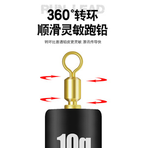 Plomada de Pesca de 8g con Anillo Giratorio y Localización Automática de Fondo para Uso en Ríos - Product Image 4