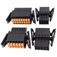 Connecteur à ressort compact noir à double rangée de 2,54 mm avec verrouillage à ailettes, mâle-femelle, droit/à angle droit, pour PCB, vente directe usine