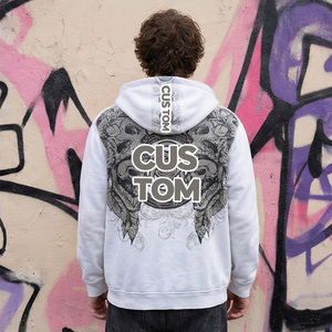 Fabricante de Sudaderas Streetwear con Cremallera, Felpa Francesa, Gruesa, Corte Cuadrado, Gráfico DTG Personalizado, Sudaderas con Cremallera - Product Image 4