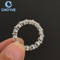Bague de mariage en argent sterling 925 massif de luxe, diamant de laboratoire D VS de 5 mm, taille brillant rond, certifiée IGI