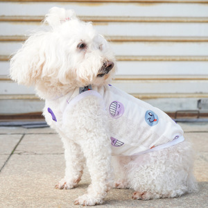 Chaleco Delgado de Verano para Cachorros Corgi y Shiba Inu, Ropa Antidesprendimiento con Diseño de Cara Sonriente Blanca, para Primavera y Verano - Product Image 1