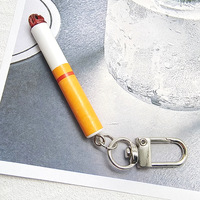 Llavero creativo de simulación, mini cigarrillo de resina divertido, colgante divertido, accesorio transfronterizo, llavero