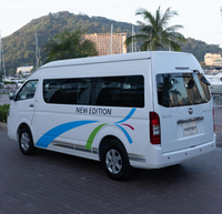 Nouveau modèle 2026 Foton diesel CS2, longue portée, toit surélevé, 19 places, minibus de passagers à vendre