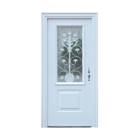 Double portails d'entrée en fer forgé Portes Porte de sécurité extérieure en acier inoxydable pour immeuble d'appartements