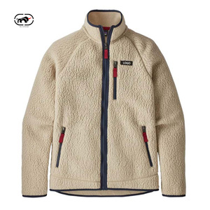 Custom Logo Fleece <strong>Jacket</strong> Men Zipper Stand Collar Casual Winter Sherpa Outdoor <strong>Travel</strong> Tech Polar Fleece Work <strong>Jacket</strong> Manufacturer - Product Image 2