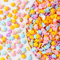 Vente en gros de décorations en résine 3D imprimée à dos plat, motifs Kawaii Cartoon Melody, pour slime, nœuds pour cheveux faits main et centres de décoration étoile/lune/nuage