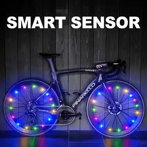 Customized Waterproof Remote Control Bicycle Tire LED Bike Wheel Light Wheelchair Light Super Bright To Ride At Night
