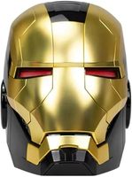 Masque de cosplay de super-héros MK5 1:1, ouverture/fermeture électronique, commande vocale, capteur tactile, noir et or, pour adulte