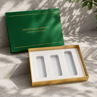 Boîte rigide personnalisée avec couvercle et base, ensemble de soins cosmétiques, emballage de boîte cadeau avec insert en mousse personnalisé