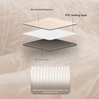 Canapé-lit gonflable floqué confortable, gonflage en un clic, matelas pliable en PVC pour le camping, couchage temporaire pour invités