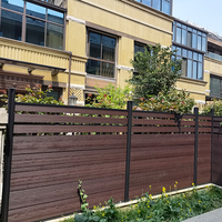 Bon marché, 10 pieds de haut, clôture et terrasse en bois composite, panneaux de clôture en plastique pour les États-Unis avec sculptures en aluminium