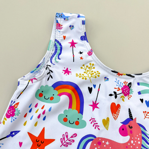 Traje de Baño de una Pieza con Estampado de Unicornio para Niñas, sin Mangas, de Secado Rápido, para Playa o Piscina, OEM/ODM Aceptable - Product Image 4