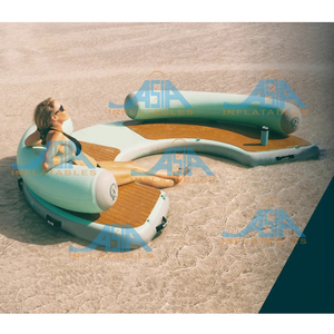 Nouveau design 3x3m teck EVA, tapis de loisirs de ponton, Dock gonflable flottant DWF Eva, matelas de coussin, bateau de mer, terre de loisirs - Product Image 6