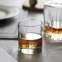Verres à whisky transparents à base épaisse de 200 ml et 300 ml pour cocktails, jus, eau et bourbon