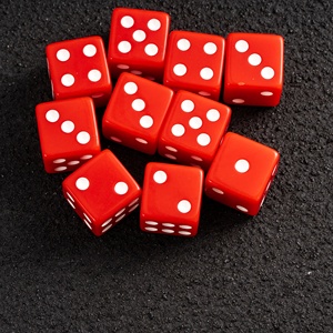 Faccub Bán Buôn Acrylic 16Mm D6 Dice Với Màu Đỏ Rắn Và Trắng Chấm Cho Bàn Và Casino Trò Chơi - Product Image 6