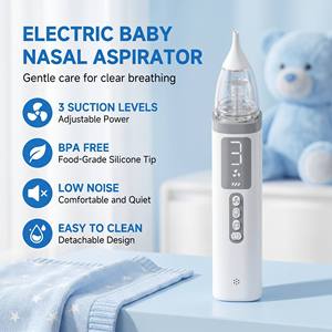 Aspirateur nasal automatique pour bébé, nettoyeur <span class=keywords><strong>de</strong></span> <span class=keywords><strong>nez</strong></span> électrique, aspirateur <span class=keywords><strong>de</strong></span> mucosités <span class=keywords><strong>avec</strong></span> 3 niveaux d'aspiration, kit rechargeable sans BPA, ABS+silicone - Product Image 2