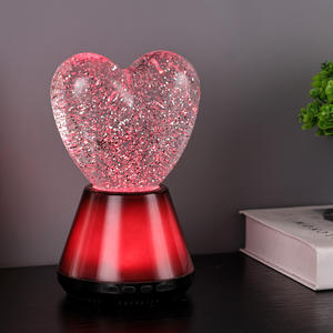 Новинка, подарок для детей, RGB, изменение цвета, музыкальное управление звуком, светодиодный ночник с блестками и абажуром в форме сердца - Product Image 2