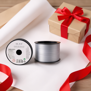 Nastro Regalo Ilan 5mm x 100Y Grigio Argento per Confezioni - Product Image 4