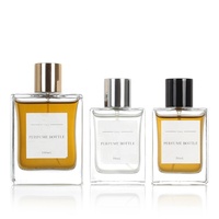 Flacon de parfum vide en verre carré de 30 ml, 50 ml, 100 ml avec pulvérisateur à pompe, emballage cosmétique, directement de l'usine