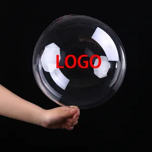 Grosir balon iklan cetak Logo kustom balon Bobo bulat hati bintang PVC/TPU logo kustom cetak balon led