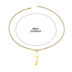 Collana con Ciondolo a Forma di Spada Scimitar Zulfiqar Semplice, Ispirata all'Islam Arabo Shi'ite, in Acciaio Inossidabile, Gioielli di Moda, Vendita all'Ingrosso - Product Image 6