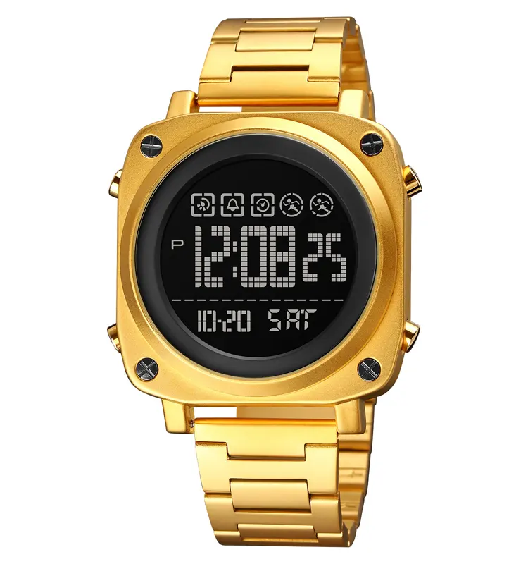 SKMEI 1726 new arrivals watch men luxury stainless steel digital wrist watches
