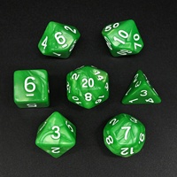 Vente en gros d'usine : Ensemble de dés polyédriques en acrylique monocouleur à motif marbré pour jeux de rôle DND et jeux de société