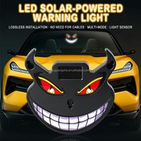 TGZ Lumière d'Ambiance Décorative Sans Fil à Énergie Solaire pour Voiture avec Capteur de Vibration et de Lumière Ambiante, Rechargeable Type-C