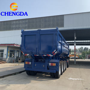Heavy Duty Nuevo o usado 4 ejes 45m3 Tractor Volquete hidráulico Remolque Grapple Roll Off Dump Semi Trailers Kit - Product Image 3