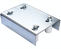 Guide de rouleau en Nylon galvanisé, 2 pièces, avec support en acier en forme de L pour porte coulissante