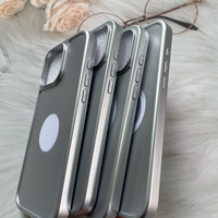 Coque de téléphone magnétique à rainures 2-en-1 en TPU+PC, étanche et antichoc, coque vierge DIY pour les séries de téléphones 18/17/16/15