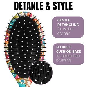 Cepillo Desenredante para el Cabello con Logotipo Personalizado al por Mayor, Cerdas UV, Impresión a Color, Cojín de Aire, Masaje y Cuidado Capilar - Product Image 3