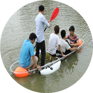 Polycarbonate transparent boat with boat and paddle polyethylene for sale sightseeing sale boats