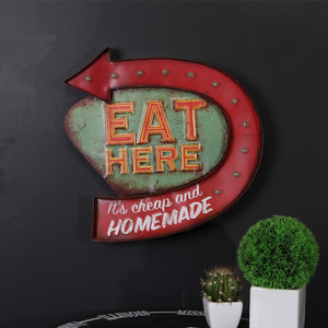Industrial Style Bar Wall Soft Decoration LED Light Vintage Cafe Shop <strong>Background</strong> Wall Originality Wall Pendant - Product Image 4
