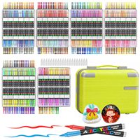 Ensemble de marqueurs acryliques GuangNa 408 couleurs, encre liquide directe, pointe souple, marqueurs de peinture pour dessin professionnel, bricolage