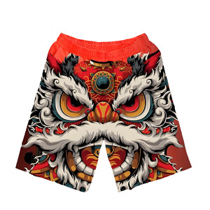 Elastic Waist <b>Man</b> Quick Dry Swimming <b>Trunks</b> Kids Adult Designer Custom Mesh Beachwear Placement Printed Cool Board Shorts - Product Image 2