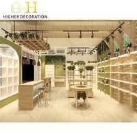 Présentoir cosmétique de style campagnard, comptoir de présentation pour produits de beauté et soins de la peau, vitrine de présentation de cosmétiques