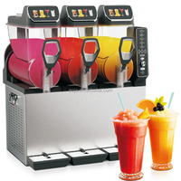 Machine à slush commerciale, équipement à slush pour jus, thé et glace, machine à crème glacée avec distributeur de boissons à 3 réservoirs pour restaurant et bar, 15L*3