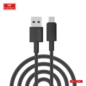 Kabel USB C EARLDOM 3A Isi Daya Cepat, Kabel Pengisi Daya USB A Ke Tipe C Dikepang Kompatibel dengan Samsung